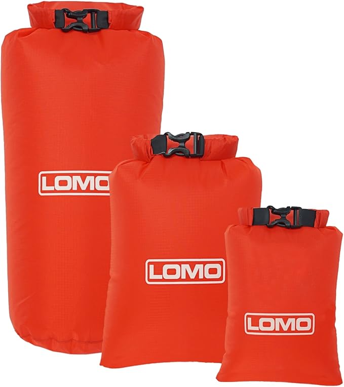 Lomo 3 Pack Lightweight Roll Top Dry Bags. 8L, 6L, 3L Amazon.co.uk