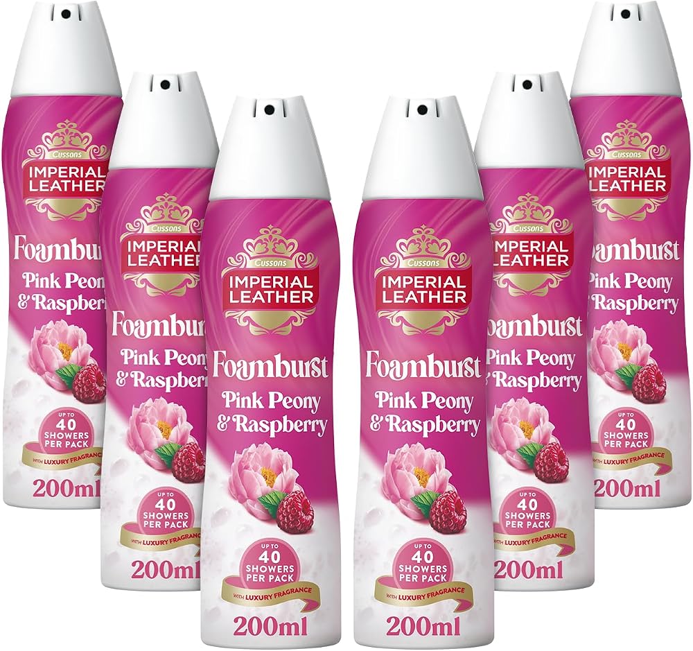 Imperial Leather Pink Peony Raspberry Foamburst Gel to Foam Body Wash 6x200ml