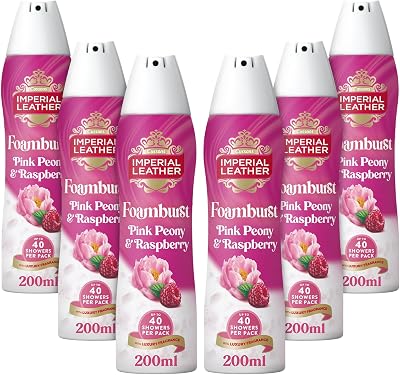 Imperial Leather Pink Peony Raspberry Foamburst Gel to Foam Body Wash 6x200ml