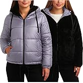Steve Madden Womens Winter Jacket - Heavyweight Reversible Quilted Parka Puffer Coat Faux Fur Lined Jackets for Women