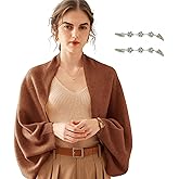 Fuxiqar Wrap Sweater for Women Warm Shawl Blanket Scarf with Sleeves Poncho Pashmina Shall with Two Shawl Clips