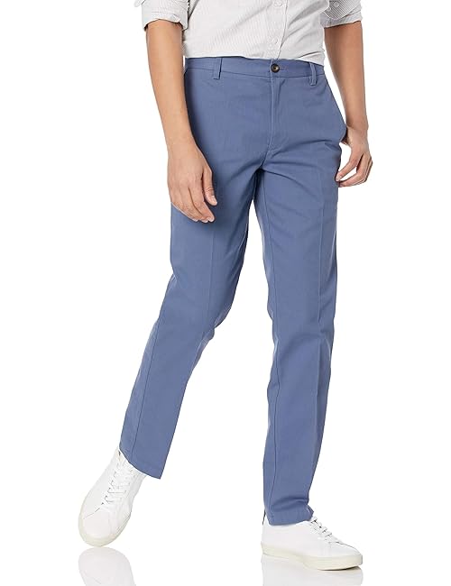 Amazon Essentials Men's Slim-Fit Wrinkle-Resistant Flat-Front Chino Pant, Indigo, 34W x 28L