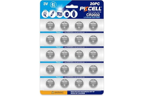 PKCELL CR2032 Batteries 20-Pack 2032 Battery CR2032 Lithium 3V Coin Battery | Compatible with Airtag, Car Key Fob, Tea Lights