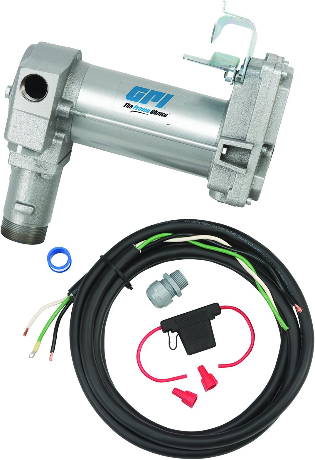 GPI 133240-3, M-3025-PO High Flow Cast Iron Fuel Transfer Pump, 12-VDC, 25 GPM, Straight Base, Pump Only
