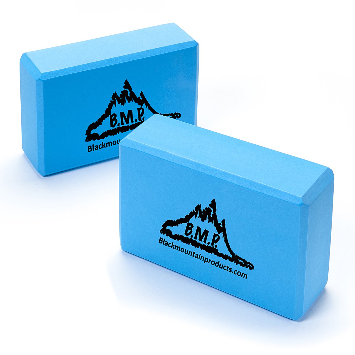 Black Mountain Products Unisex Yoga Blocks (3 x 6 x 9", Blue)