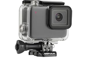 GEPULY Waterproof Dive Housing Case for GoPro Hero 7 White and Silver Camera - 40 Meters Underwater Photography