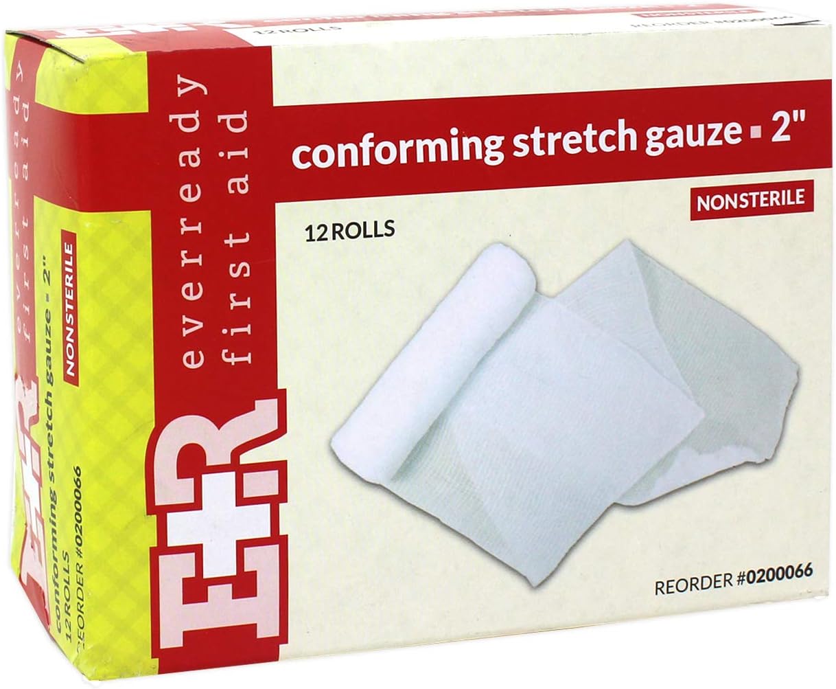 Ever Ready First Aid Conforming Gauze Roll Bandage Non Sterile Box of 12-2 inch: Health & Personal Care