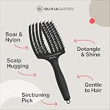 Olivia Garden Fingerbrush Combo Large – Detangler Brush with Boar & Nylon view 9