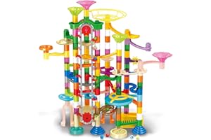 Dollox Marble Run for Kids Ages 4-8, 236 Pcs Marble Run Premium Set Construction Building Blocks Toys with Electric Track, Marble Track Ramp Marble Maze STEM Educational Toy Gifts for Boys and Girls