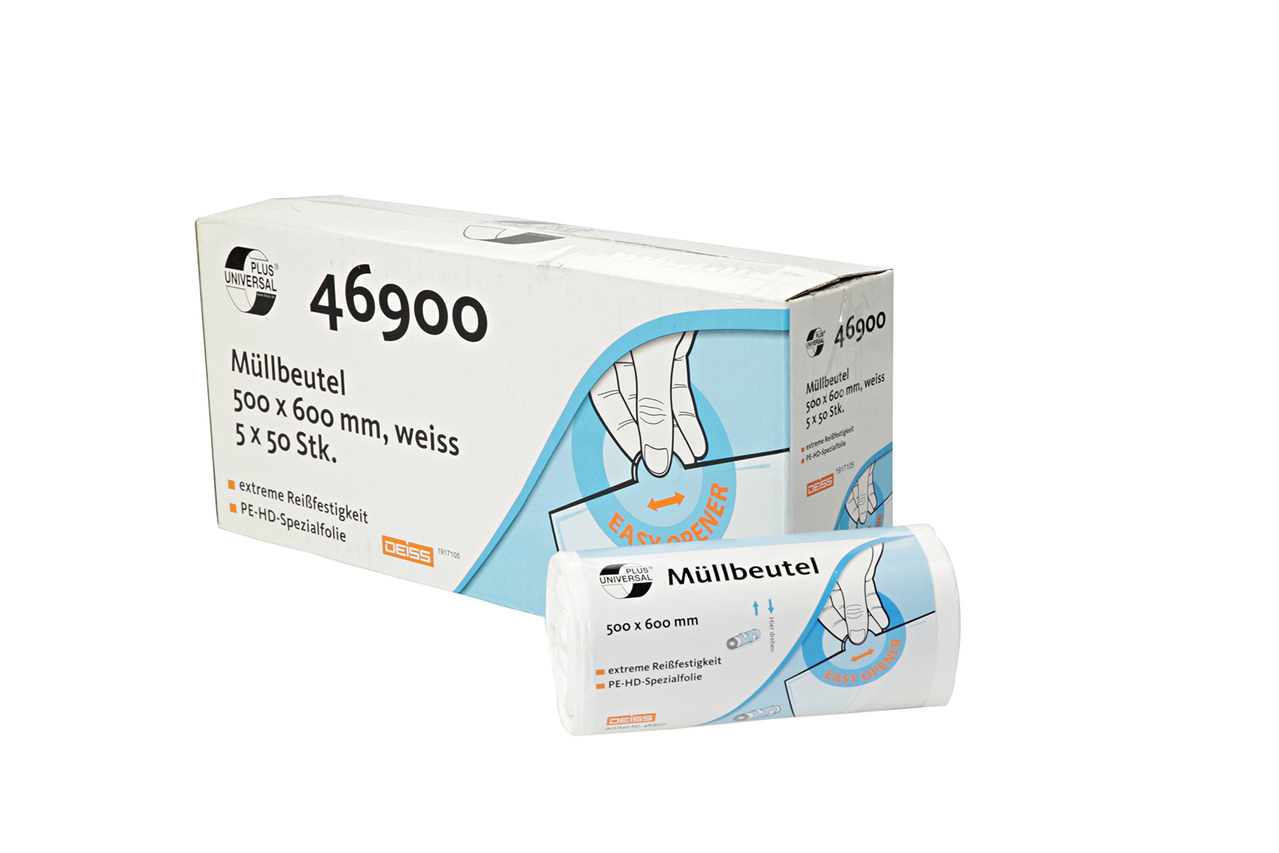 Universal Plus bin liners, 30 L, 500 x 600, 250 pieces