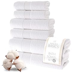 MAURA Basics Bath Towel Sets for Bathroom with