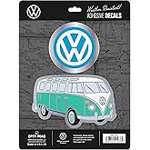 Volkswagen Logo Adhesive Vinyl Decals - Fun Set of Volkswagen Stickers for Car, Window, Water Bottle or Laptop, 1 Pack (2 Count)