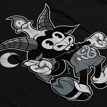 Cloud City 7 Black And White Cartoon Baphomet Men S Varsity Jacket Amazon Co Uk Clothing