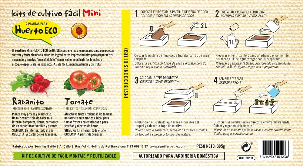 Huerto Urbano - Seed Box Mini Huerto - Batlle: Amazon.es: Jardín