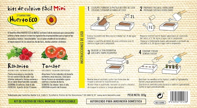 Huerto Urbano - Seed Box Mini Huerto - Batlle: Amazon.es: Jardín