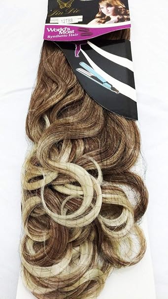 Raaya Synthetic Light Golden Brown Blonde Curly Hair Extension For