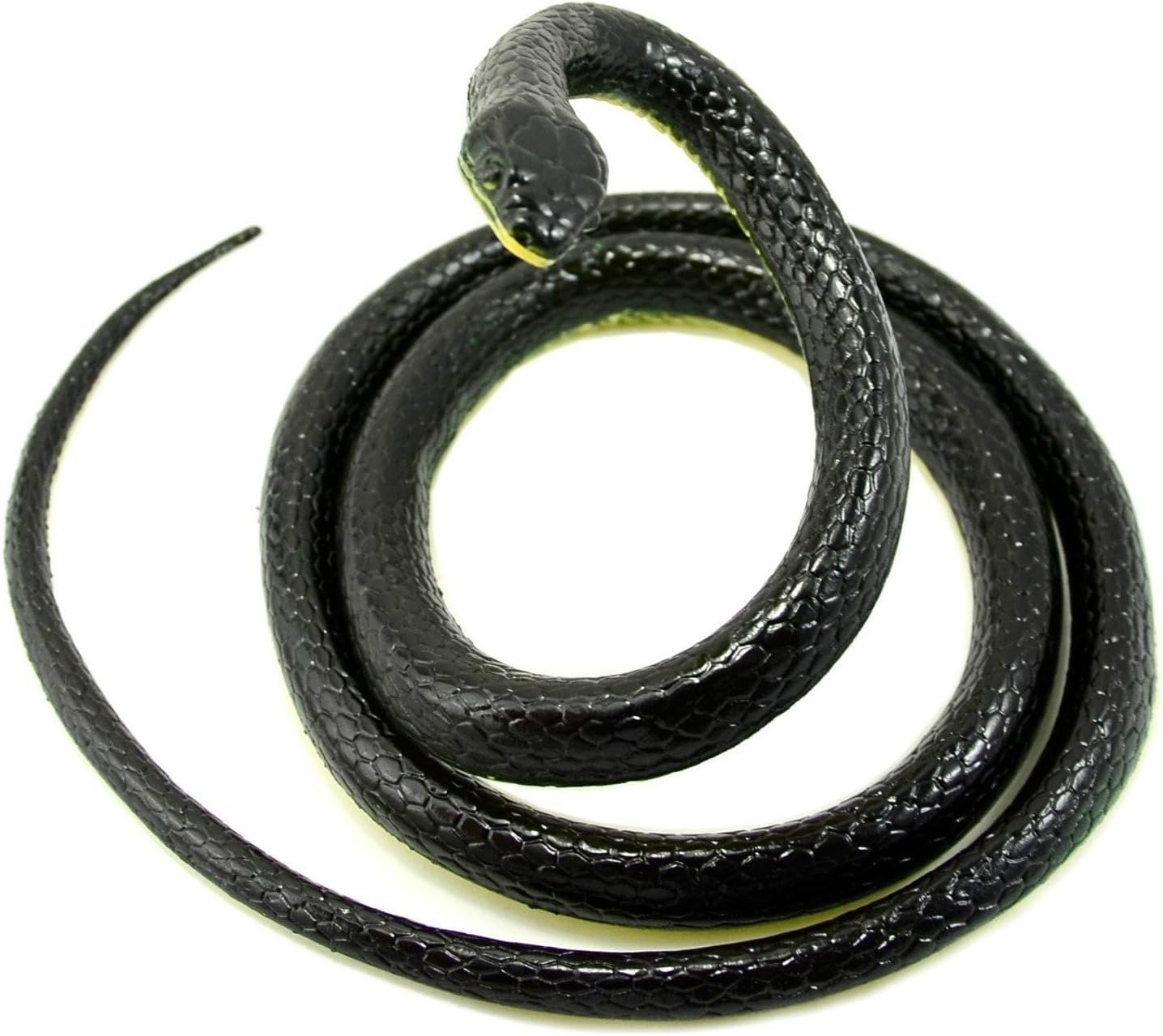 Realistic Rubber Black Mamba Snake Toy 52 Inch Long