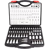 TOMMARS 60-Pc Master Torx Bit Socket &amp; External Socket Set | 1/4", 3/8", 1/2" Drive, S2 Steel Bits, CRV Sockets, E4-E24, T6-T70, TT6-TT70, TP8-TP60