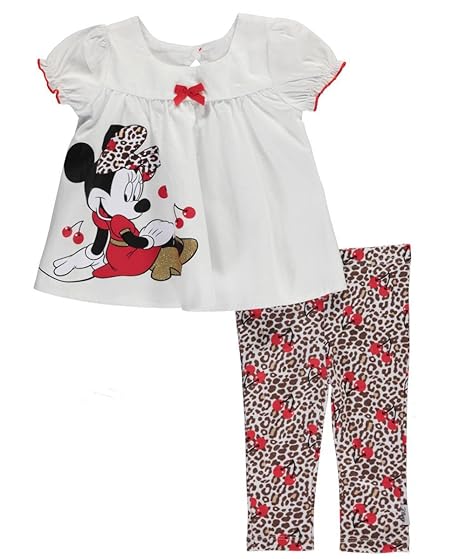 Minnie Mouse tshirt and leopard print trourser fitted