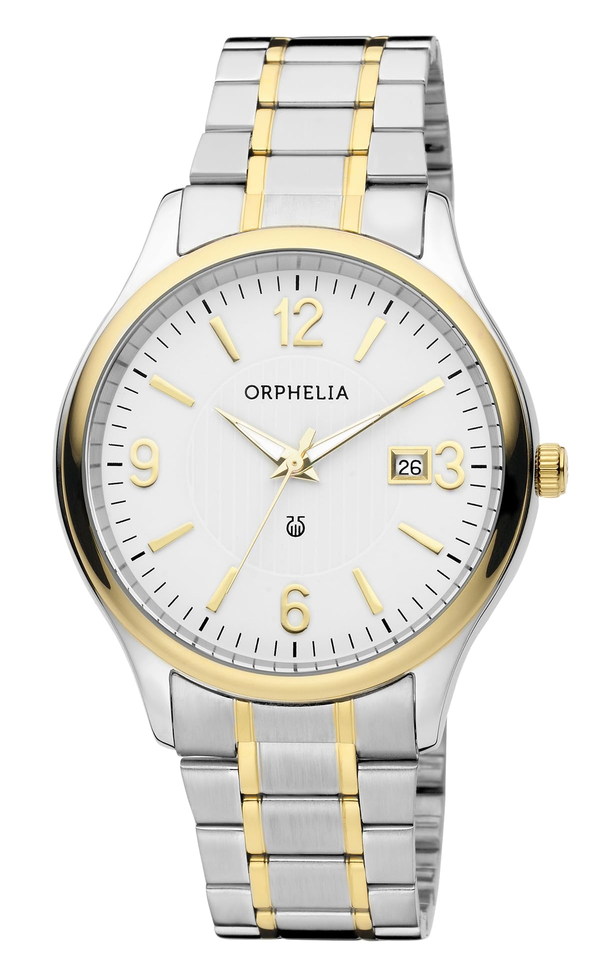 Orphelia Tradition Men's Quartz Watch with White Dial Analogue Display and Multicolour Stainless Steel Bracelet 62609