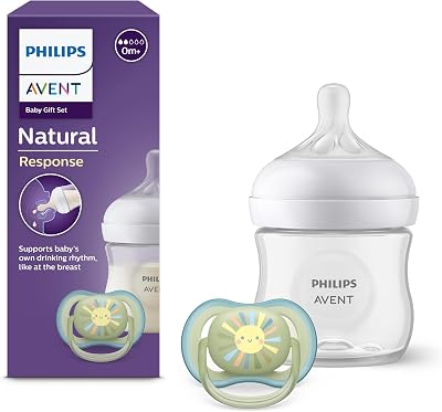 Philips Avent Natural Response Gift Set Bottle 4oz 125ml + Ultra Air Pacifier