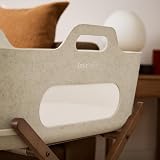 Snuz SnuzBaskit Moses Basket Bundle with Mattress & Folding Stand Barley Walnut view 5