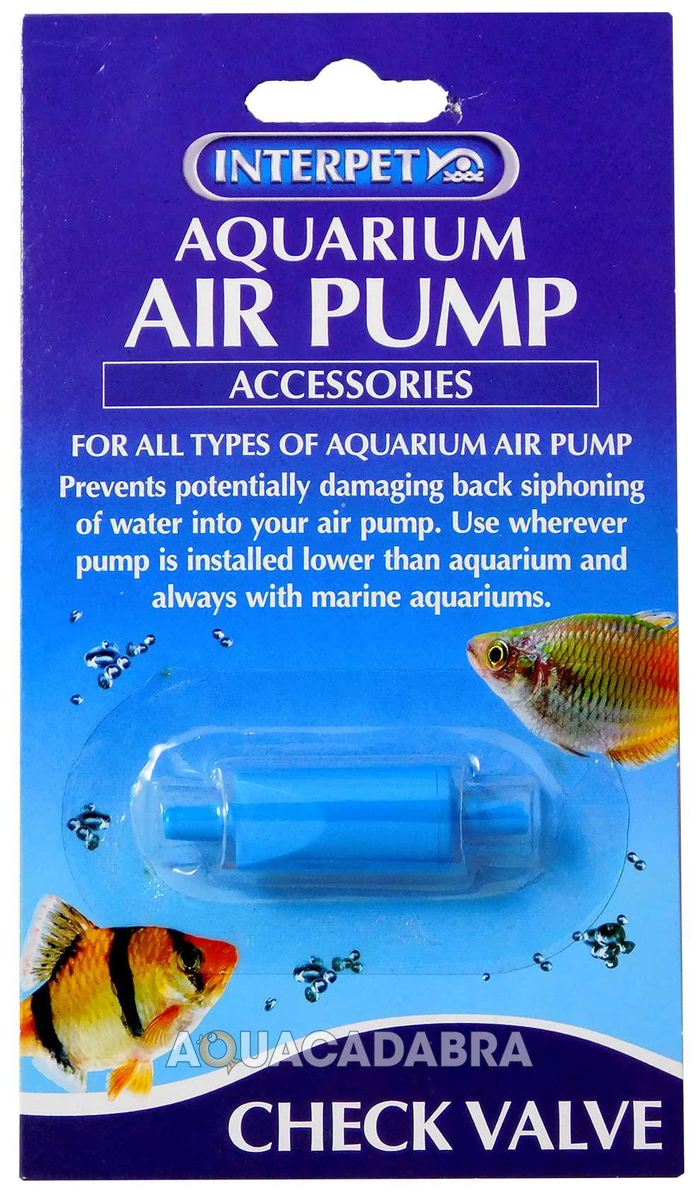 Interpet Aquarium Fish Tank Air Pump Line Check Valve, Prevents Damaging Back Siphoning, For all Types of Aquarium Air Pump