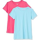 Amazon Essentials Women's Active Quick Dry Tech Stretch Workout Gym Short-Sleeve Crewneck T-Shirt