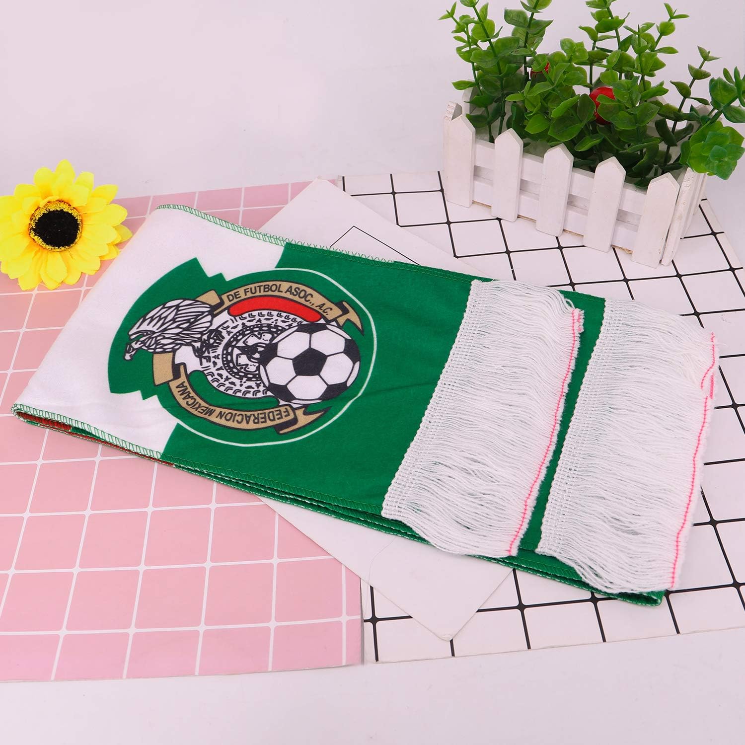 Mexico 2018 World Cup Fans Scarf National Team Scarf Flag Banner Football Cheerleaders Scarves : Clothing