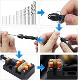 Linkstyle 37 PCS Mini Hand Drill Set Pin Vice Bench Vise PCB Bits Twist Bits view 7
