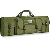 LASUK 28" 36" 42" Soft Double Rifle Bag, Portable Long Rifle Bag for Outdoor Hunting Shooting, Gun Case Storage & Transportation, with Multiple Colors