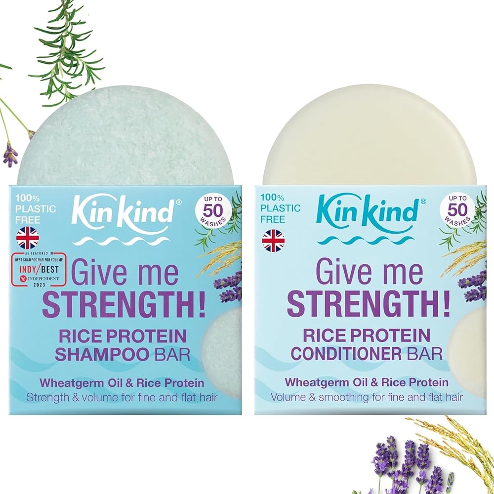 KinKind Rice Water Shampoo Bar Set for Hair Growth UK Made