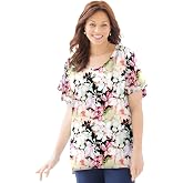 Catherines Dolman Sleeve Georgette Top | Women's Plus Size