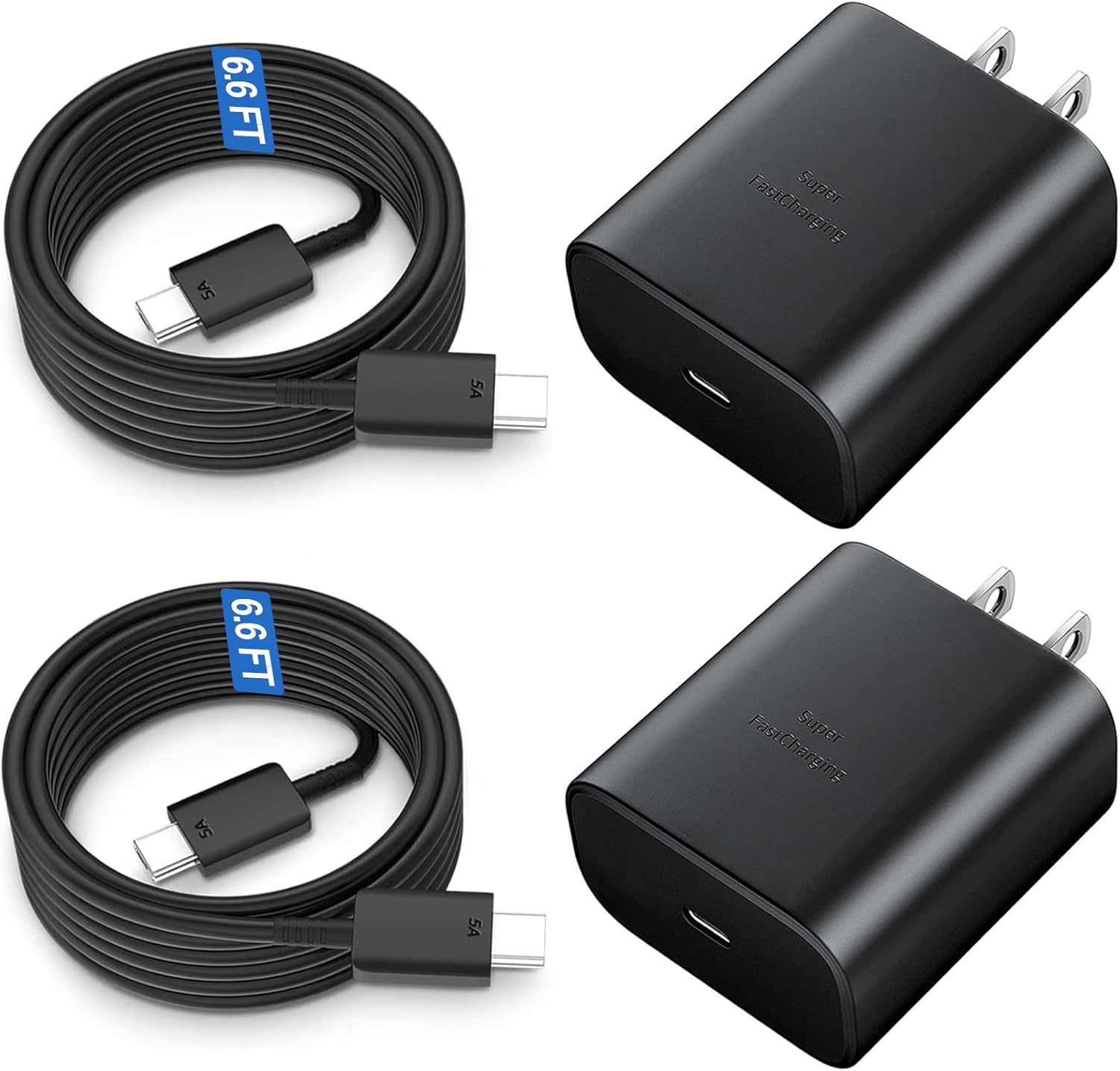 45W USB C Fast Charger, 45Watt Super Fast Charger Type C with 6.6ft Android Fast Charging Cable Cord for Samsung Galaxy S26 U