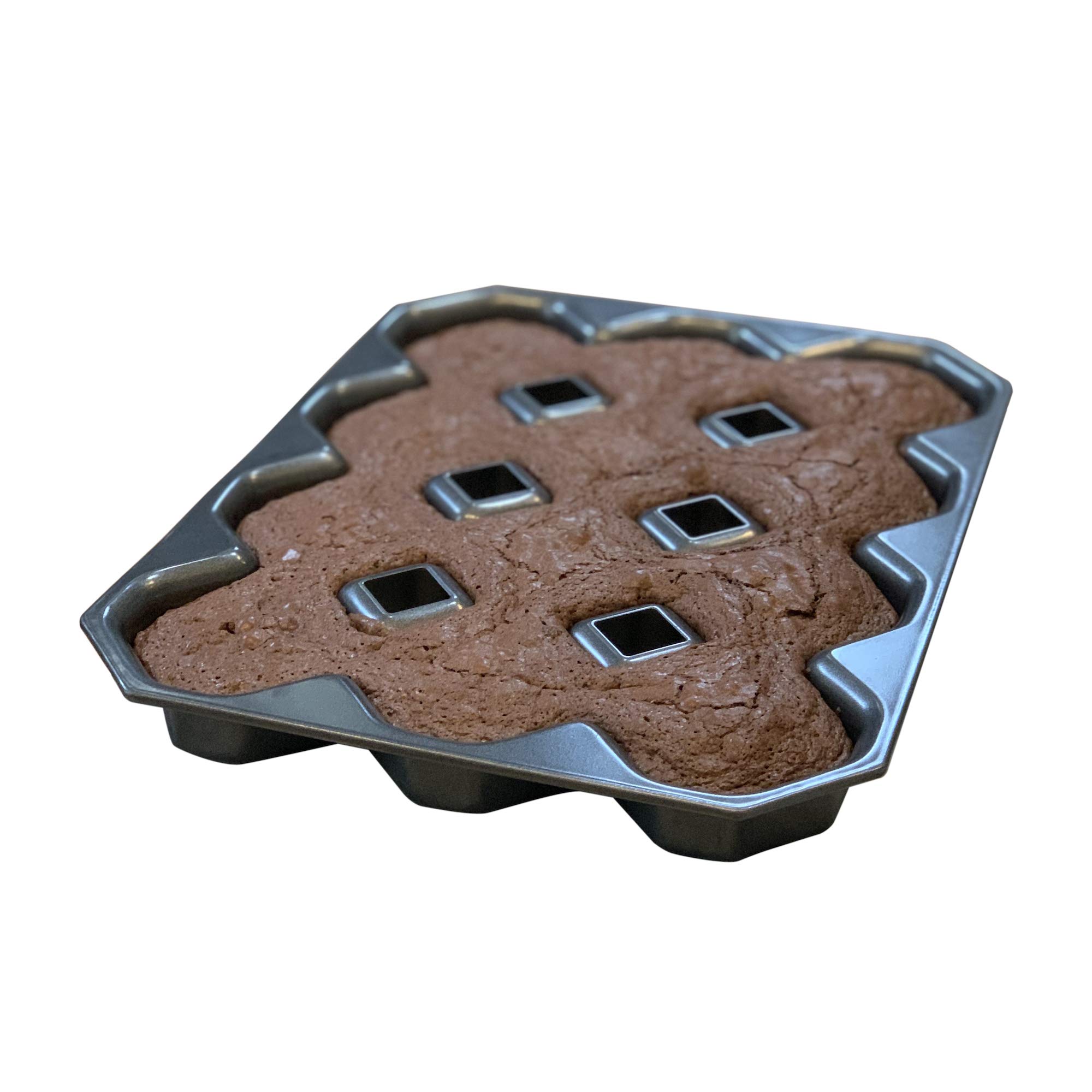 Bakelicious Crispy Corner Non-Stick Brownie Pan, Makes 12 All Edges Brownies Image