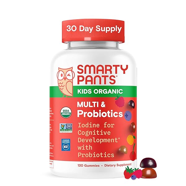 SMARTYPANTS ORGANIC KIDS MULTIVITAMIN GUMMIES: PROBIOTICS, OMEGA 3...