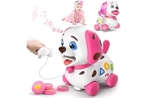 TODDLERCLEY Musical Toys for 1 Year Old Girl Gifts, Bilingual Baby Toys 6-12-18 Months, First 1st Birthday Girl Gifts for Boy, Learning Educational Toddlers Puppy for 1 Year Old Boy Present