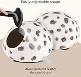 MEOWFIA Cat Cave – Premium Felt Cat Bed Handmade Merino Wool Large Snow Leopard view 5