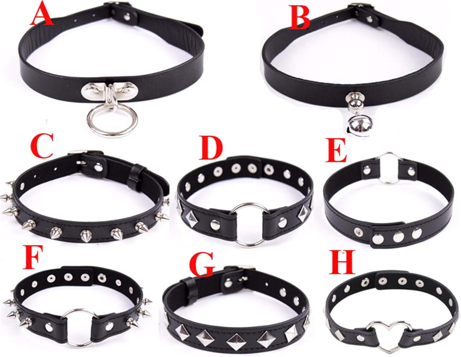 Man Vibratos Fetish Necklace Neckband Collar Sexy Leather Choker