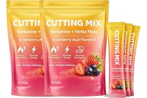 Cutting Drink Mix, Cutting Mix Drink Berberine Yerba Mate, 30 Servings (2, count, 30)