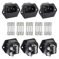 EPLZON AC 250V 10A 2 in 1 Mount Inlet Module Plug