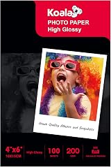 Koala Inkjet Photo Paper 6x4 10x15cm Glossy 100 Sheets 200 GSM