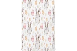 Kigai Easter Eggs Crib Sheet for Boys and Girls Jersey Knit Fitted Baby Sheet for Standard Crib Toddler Mattress Cozy Soft Br