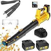 AutoShark 2025 Upgrade Cordless Leaf Blower with 2×4.0Ah Batteries & Fast Charger, 150MPH 500CFM Powerful Cordless Blower, 6-Speed, for Lawn, Yard, Leaves Cleaning