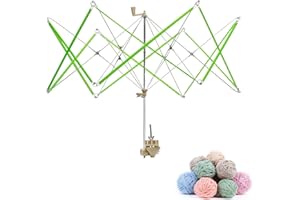 IAYOKOCC Yarn Swift, Umbrella Swift Yarn Winder- Yarn Ball Winder, Weaving Ball Winders, Tabletop Knitting Yarn Holder, Hand Operated Ball Winder Holder - Fiber, Wool, String, Thread, Skein Holder