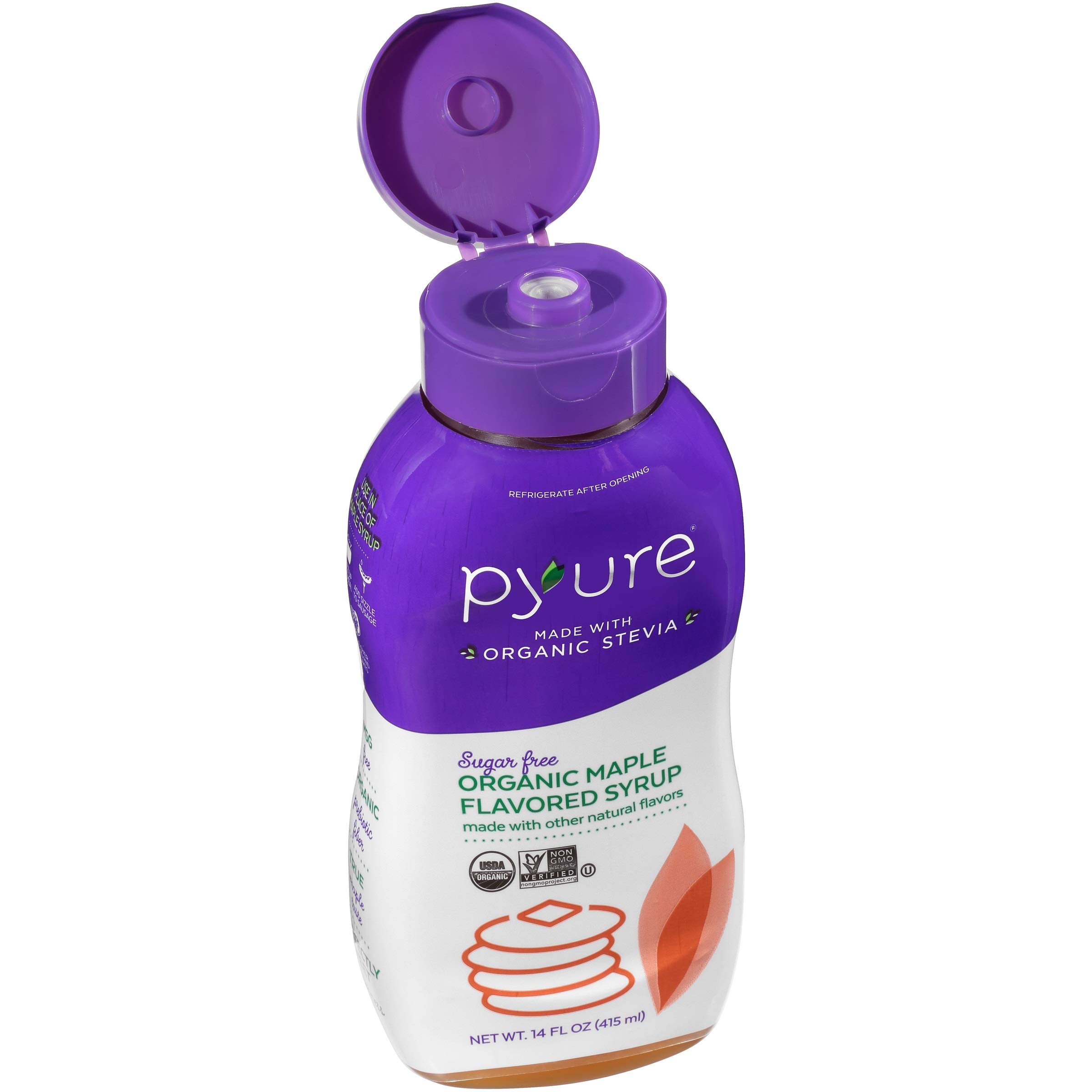 Pyure Organic Maple Flavored Syrup, Sugar Free, Low Net Carbs, Pancake