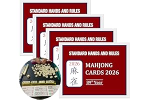 DSCVX Mahjong Cards 2026 Official – Large, Clear, and Easy-to-Read, Waterproof and Stain-Resistant, Perfect for Seniors & Fam