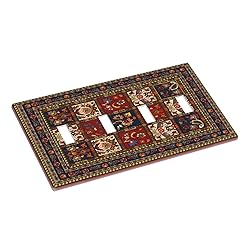 Spshian Vintage Boho Tribal Rustic Blue Red Paisley