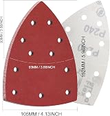 KONGMING 100 Pcs Mouse Sander Pads 11 Hole Grit 40 60 80 100 120 180 240 320 view 2