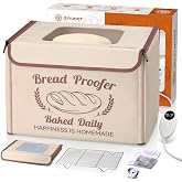GIYUDOT Folding Bread Proofing Box with 50-113℉ Temp Control &amp; 48H Timer, Dough Proofer with Metal Rack, Humidor, Recipes, Ideal for Sourdough, Bread Baking, Pizza, Yogurt, Kombucha, Precise Control